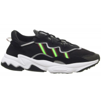 Кроссовки Adidas Ozweego черные с зеленым