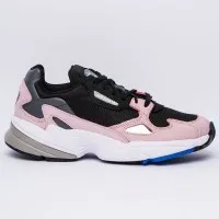Adidas женские кроссовки Falcon черные с розовым
