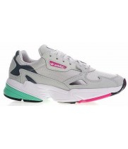 Кроссовки Adidas Falcon серые с зеленым