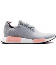 Кроссовки Adidas NMD серые с розовым