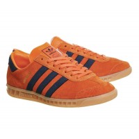 Кроссовки Adidas Hamburg оранжевые с синим