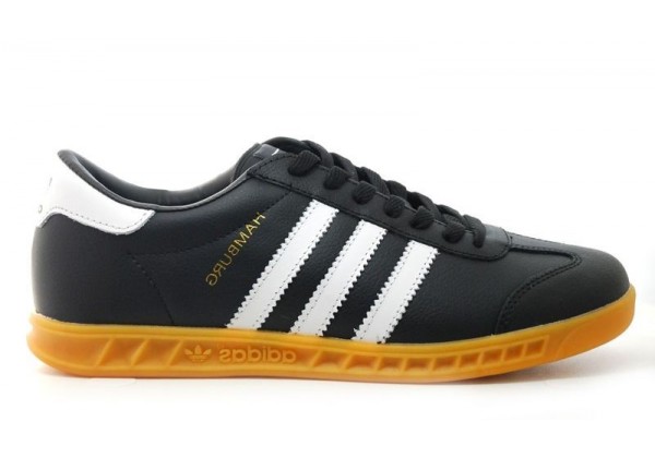 Кроссовки Adidas Hamburg кожаные черные
