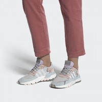 Adidas кроссовки Nite Jogger белые с серым