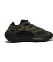 Кроссовки Adidas Yeezy Boost 350 черные с желтым