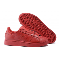 Кроссовки Adidas Superstar моно красные