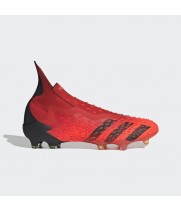Бутсы Adidas Predator Freak+ Fg красные с черным