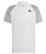 Футболка поло Adidas White Grey
