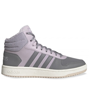 Зимние кроссовки Adidas Hoops 2.0 высокие серые