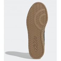 Зимние кроссовки Adidas Hoops 2.0 высокие темно-серые