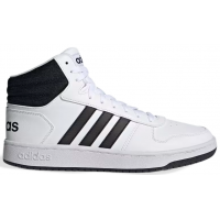 Зимние кроссовки Adidas Hoops 2.0 высокие белые