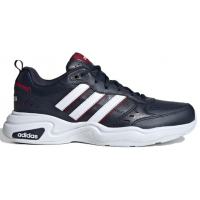 Кроссовки Adidas Strutter черно-белые с красным