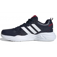 Кроссовки Adidas Strutter черно-белые с красным