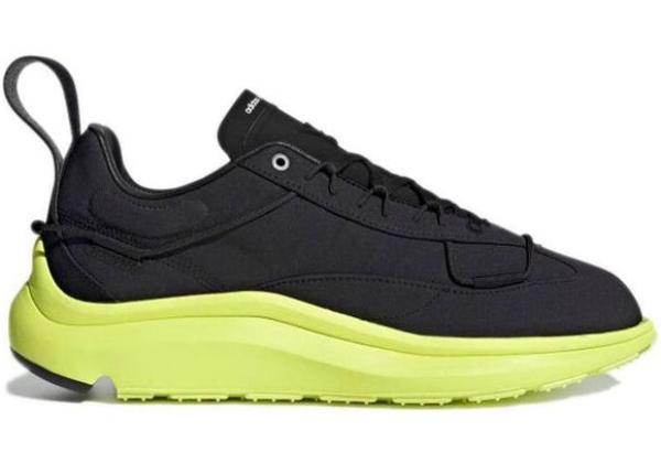 Кроссовки Adidas Y-3 Shiku черные с зеленым