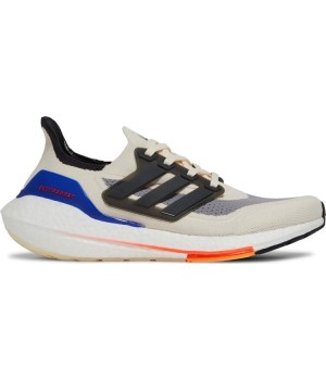 Кроссовки Adidas Ultra Boost бело-серые с синим