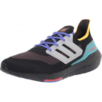 Кроссовки Adidas Ultra Boost черные с желтым и синим