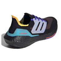 Кроссовки Adidas Ultra Boost черные с желтым и синим