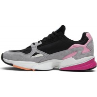 Adidas кроссовки Falcon черно-серые с розовым