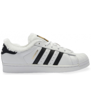 Зимние кроссовки Adidas Superstar белые