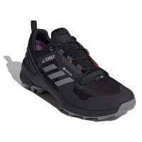 Кроссовки Adidas Terrex Swift R3 Gore-Tex черные с серым