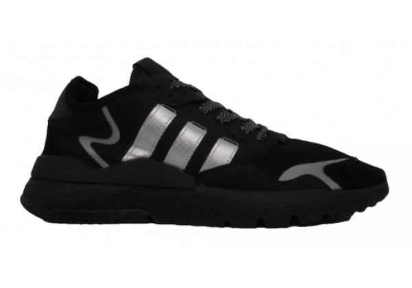 Adidas кроссовки Nite Jogger черные с серебристым