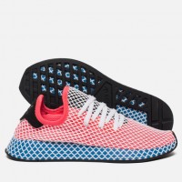 Adidas женские кроссовки Deerupt Runner красные с синим