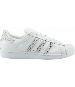 Мужские кроссовки Adidas Originals Superstar белые с мрамором