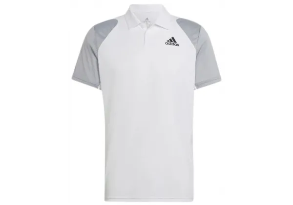 Футболка поло Adidas White Grey