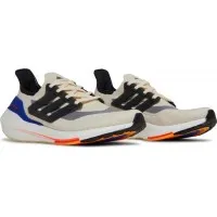 Кроссовки Adidas Ultra Boost бело-серые с синим