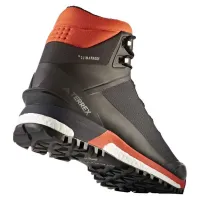 Ботинки зимние Adidas черно-оранжевые