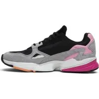 Кроссовки Adidas Falcon черно-серые с розовым