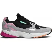 Кроссовки Adidas Falcon черно-серые с розовым