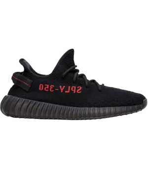 Кроссовки Adidas Yeezy Boost 350 Black Red черные с красным