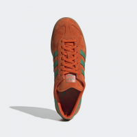 Кроссовки Adidas Hamburg оранжевые с зеленым