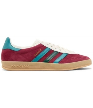Adidas Gazelle Collegiate Burgundy Green бордовые с зеленым