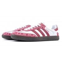 Кроссовки Comme Des Garcons x Adidas Samba розовые с белым