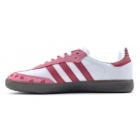 Кроссовки Comme Des Garcons x Adidas Samba розовые с белым