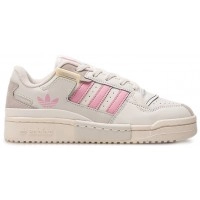 Кроссовки Adidas Forum Low кремовые с розовым