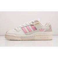 Кроссовки Adidas Forum Low кремовые с розовым