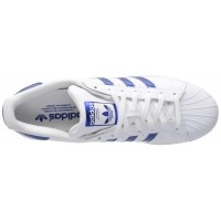 Кроссовки Adidas Superstar White Metallic Blue