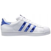 Кроссовки Adidas Superstar White Metallic Blue