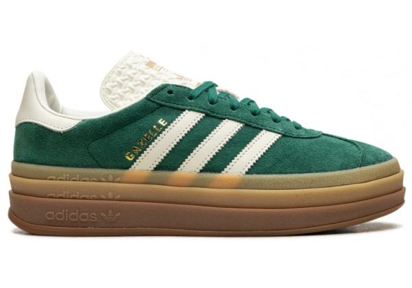 Кроссовки Adidas Gazelle Bold Green White Gold
