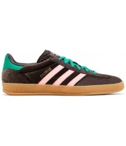 Adidas Gazelle Indoor Dark Brown Pink Green Velvet