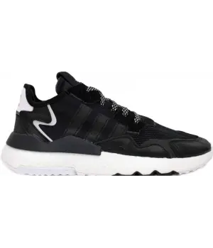 Adidas кроссовки Nite Jogger черные с белым