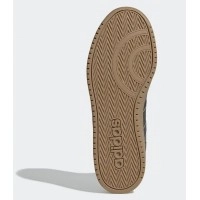 Зимние кроссовки Adidas Hoops 2.0 высокие темно-серые