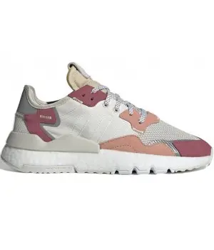 Adidas кроссовки Nite Jogger белые с розовым